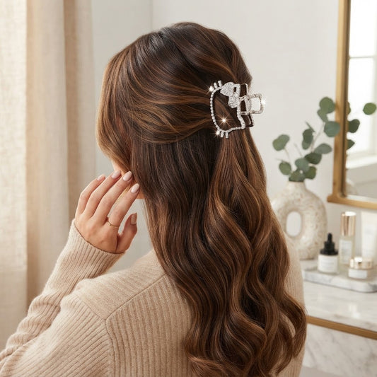 Diamond HelloK Claw Clip