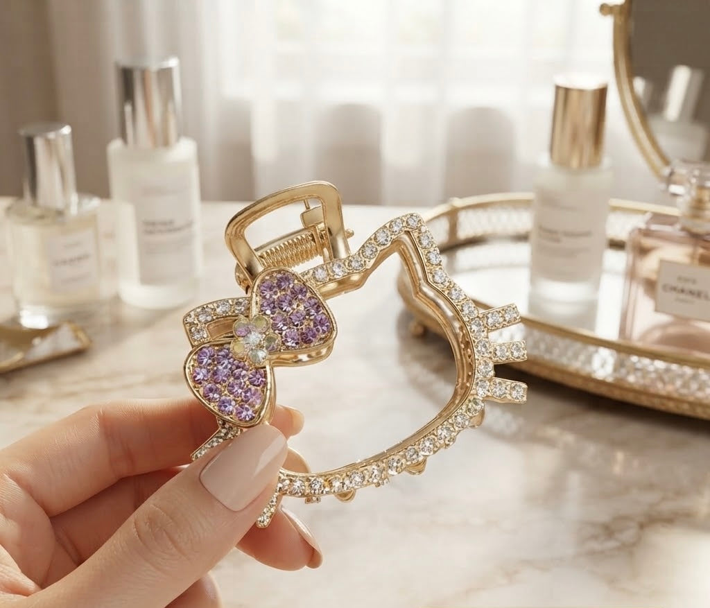 Diamond HelloK Claw Clip