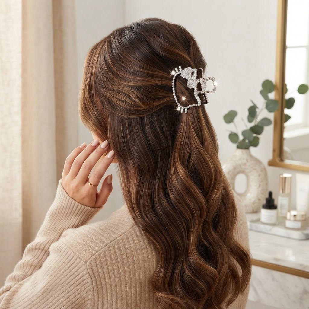 Diamond HelloK Claw Clip