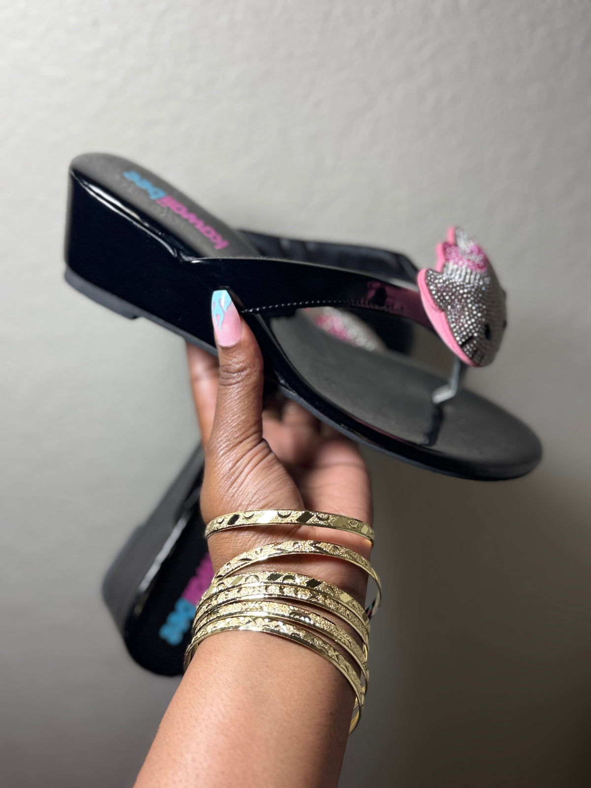 Y2K Hk wedge sandals